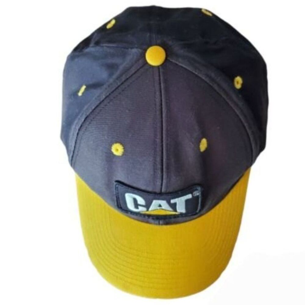 Cyrk CAT Trucker Snapback Cap Black Yellow One Size Hat Vintage - Picture 2 of 8